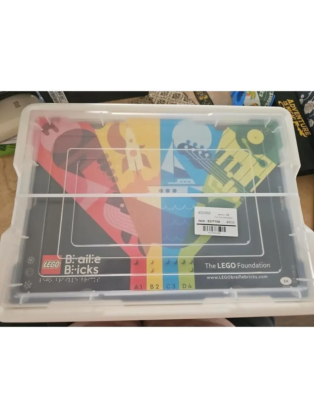 New Sealed Lego Braille Bricks English 4000503 Building Toy 304 pcs 6317104 NOS